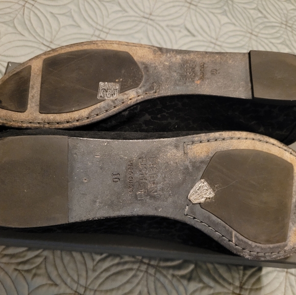 Eileen Fisher Embossed Leopard Suede Wedges 10 - Picture 8 of 10